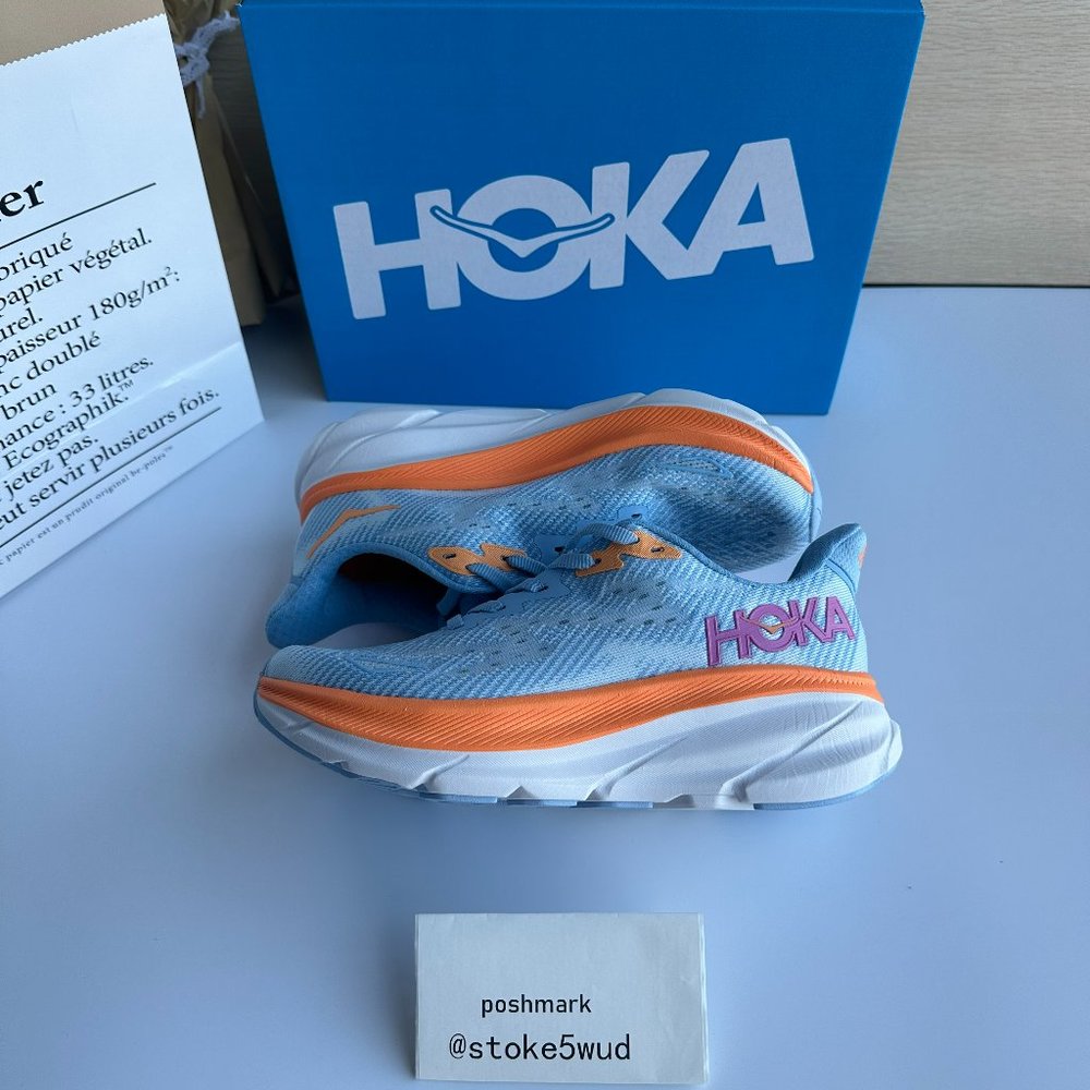Hoka Clifton 9 Women's Running Shoes Airy Blue / Ice Water